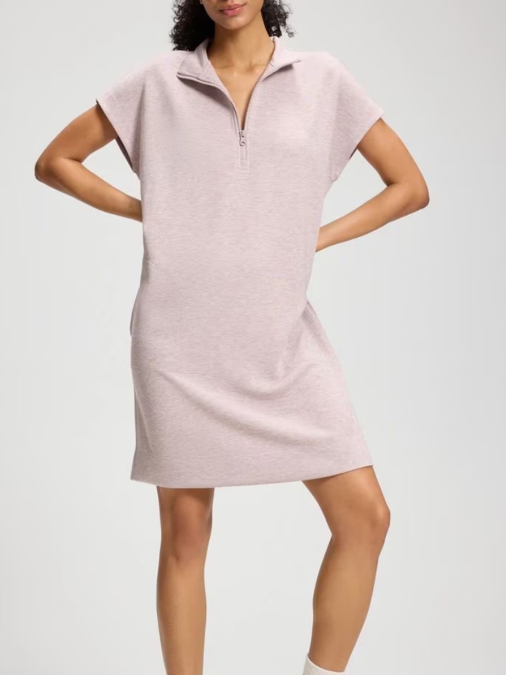 SOMA Modern Modal Quarter-Zip Short Sleeve Lounge Dress